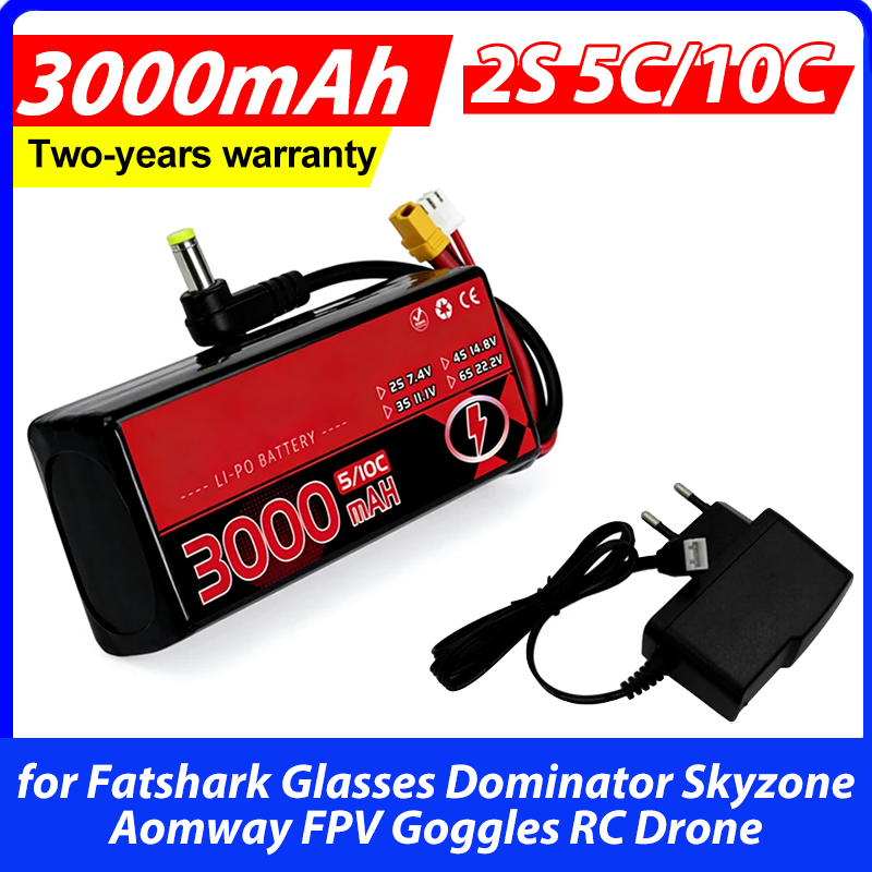 แบตเตอรี่ลิเธียมโพลิเมอร์ 3000 - Skyzone Sky04X Pro Oled Fpv Goggles บทวิจารณ์และราคา